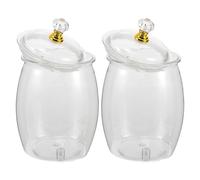 Healifty 2 Pezzi Barattolo di Caramelle Trasparente Barattolo di archiviazione di Caramelle Transparent