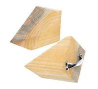 Healifty 2 pezzi Cunei per Ruote Auto e Camion in Legno con Manico Antiscivolo Blocchi per Parcheggio Sicuro Roulotte Rimorchi e Camper Resistenti per Veicoli Medi e Grandi