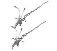 Healifty 2 Pezzi Forcina per Chioma a Forma di Corvo Nero con Nappa Bastoncino Tradizionale Cinese in Lega Resistente Accessori Orientali Vintage per Matrimoni e Occasioni Speciali