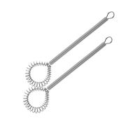 Healifty 2 pezzi Frusta Manuale Inossidabile con Testa per Miscelare Utensile Ergonomico per Uova Cocktails e Dolci per Cucine e Bar
