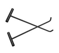 Healifty 2 pezzi Gancio T per Sollevamento Chiusino in Acciaio Inossidabile Strumento Portatile per Aprire e Sollevare Coperchi Tombino Design Robusto e Pratico per Uso Domestico e
