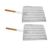 Healifty 2 Pezzi Graticola per Barbecue con Antiscivolo Supporto Multifunzionale per e Pane Accessorio Portatile per Grill Outdoor