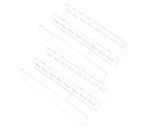 Healifty 2 pezzi Organizer Trasparente per Manicure con Scomparti Supporto Acrilico per Pennelli Trucco Pinzette e Penne Unghie Porta Utensili per Casa Ufficio e Salone