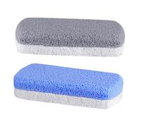 Healifty 2 pezzi Pietra Pomice Doppio Colore in Vetro Schiumato per Piedi Raschietto Esfoliante per Talloni Rimozione Calli e Morta Massaggio Rilassante e Portatile per Cura del Piede