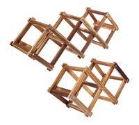 Healifty 2 Pezzi Portabottiglie in Pieghevole per Vino Mobile con Design Geometrico Moderno Supporto Vino per Cucina Bar e Soggiorno e Resistente per Organizzare Bottiglie