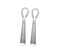 Healifty 2 pezzi Sbattitore Uova Manuale in Acciaio Frusta Portatile per Mescolare e Montare Uova Salsa Crema con Impugnatura Confortevole e Design Compatto