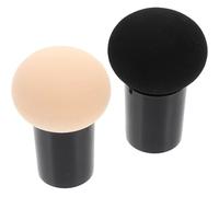 Healifty 2 pezzi Spugnette Trucco Doppio Uso Nero e Rosa Puff Cosmetico Morbido e Sicuro per Applicazione Make-up e Struccante Viso Delicato