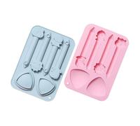 Healifty 2 pezzi Stampi in Silicone per Biscotti Forma Animali e Dinosauri da Blu e Rosa Moulds Creativi Flessibili per Dolci DIY Facili da Pulire e Conservare