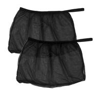 Healifty 2 pezzi Tendine Oscuranti Auto Nero Traspirante Protezione UV per Finestra Laterale Anteriore Rete Elastico per Animali e Antisole per Auto