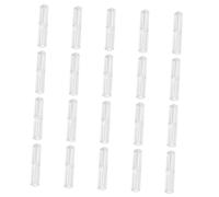 Healifty 20 pezzi Astucci Trasparenti Quadrati per Penne Custodia Rigida in Plastica con Fissaggio Antiscivolo per Penne Sfera e Gel Contenitori Pratici per Ufficio e Scuola