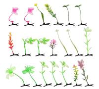 Healifty 20 pezzi Clip Capelli Pianta Piccole Resistente Design Unico Forma di Germoglio Accessori Versatili per Festival e Acconciature Ponytail Treccia Chignon