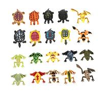 Healifty 20 pezzi Figurine e Tartarughe Realistiche in Giochi Educativi per Decorazioni Colorate per Bagnetto e Festa Compleanno