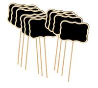 Healifty 20 pezzi Lavagnette in Legno Decorazioni per Piante e Giardino Cartelli Segnaletici Lavagna Nera per Feste Matrimoni e Artigianato 20 pezzi