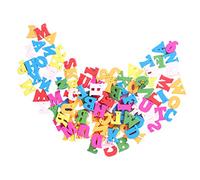 Healifty 200 pezzi piccoli lettere in legno alfabeto colorato in legno lettere artigianali fetta di legno per scrapbooking fai da te 15mm