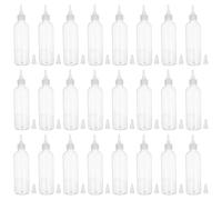 Healifty 24 pezzi Bottiglie da Viaggio in Pet Trasparente con Beccuccio Punta Contenitori Ricaricabili Antigoccia per Lozioni Shampoo e Cosmetici Spray Precisi e Compatti