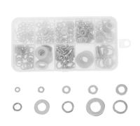 Healifty 260 pezzi Kit Assortimento Rondelle in Acciaio Inox Incluse Rondelle Piatte e Elastiche Finitura Zincata Antiruggine per Uso Domestico Automotive e Officina con Pratica Scatola