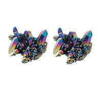 Healifty 2pezzi Cristallo Naturale Grappolo Gemme Naturali e Cristalli per Acquari Giardinaggio e Decorazioni da Tavolo per Progetti Fai da Te e Regali Speciale