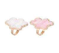 Healifty 2pezzi Palette ad Anello per Nail Art in Resina Palette di Miscelazione per Anelli da Dito Forma Nuvola per Miscelazione