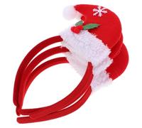 Healifty 3 Fasce Natalizie: Cappello Da Babbo Natale Con Bacche Rosse Per Adulti E Bambini - Fascia Per In Costume Da Festa Di Natale Per Feste Decorazioni Festive Accessorio Per