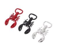 Healifty 3 Pezzi Apribottiglie Granchio Lega di Metallo da Apribottiglie Bottiglie Birra Design Creativo Aragosta Accessori Cucina Resistente e Elegante per Bar e Feste