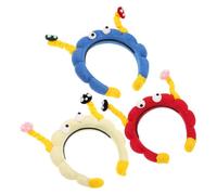 Healifty 3 pezzi Fascia Capelli Donna Cute Spa Kawaii con Occhi Grandi Leggera e Morbida per Trucco Skincare e Lavaggio Viso Accessori Moda Originali per Ragazze