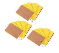 Healifty 3 pezzi Note Pad Porta Appunti Giallo con Anello Metallo Blocco Note Portatile per Scuola e Ufficio Cartoncini Bianchi Design Compatto e Pratico