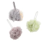 Healifty 3 pezzi Spugne Doccia Esfolianti in Rete PE e Accessori Vasca Bagno per Pulizia Corpo e Rimozione Cellule Morte Spugna Bagno Resistente e Ergonomica Colori Misti