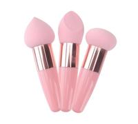 Healifty 3 pezzi Spugne Trucco con Manico Penne Spugna Multifunzionali per Fondotinta Viso Design Testa Fungo Ergonomica Strumenti Cosmetici Resistenti e Confortevoli per Trucco Donna