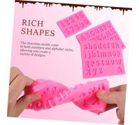 Healifty 3 pezzi Stampi in Silicone per Cioccolato e Dolci Lettere e Numeri Resistente al Calore per Torte Caramelle e Fondente Materiale Alimentare Flessibile e Riutilizzabile