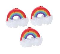 Healifty 3 Pz Spazzola Per Il Corpo Arcobaleno Spugna Per Piatti Soffio Per Il Lavaggio Del Corpo Maglia Scrubber Per Il Corpo Pouf Scrub Esfoliante Scrubber Per La Pelle Vasca Cono Nylon