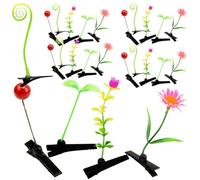 Healifty 30 Pezzi Fermagli per Chioma da Bambina a Forma di Germoglio Piccole Mollette Vegetali Colorate Accessori Chioma per Ragazze per Feste Cosplay e Uso Quotidiano