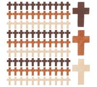 Healifty 300 Pezzi Ciondoli Religiosi a Forma di Croce in Legno Ciondoli per Gioielli Cristiani Fai da Te Vintage per Bomboniere Regalo Battesimo e Cresima Decorazioni Sacre per Eventi e