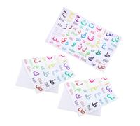 Healifty 3pezzi Adesivi Murali Lettere Stickers Alphabet Arabo Per Decorazione Nursery e Asilo Adesivi Educativi Rimovibili Per Stanza Ragazzo Ragazza e Gioco
