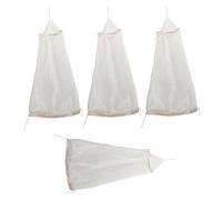 Healifty 4 Pezzi Borsa di stoccaggio a prova di polvere Borsa a rete con coulisse Beige