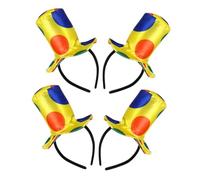 Healifty 4 Pezzi Fascia Cappello Clown Divertente Accessorio Costume per Halloween e Feste Leggero e Resistente per Adulti