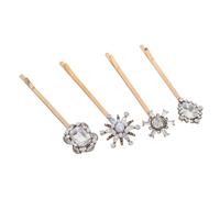 Healifty 4 pezzi Fermagli per Capelli con Strass e Perla Finta Vintage Fermagli Francesi Decorativi per Donna Clip Leggere per Bang e Capelli Laterali Accessori Versatili per Matrimonio