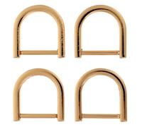 Healifty 4 Pezzi in Lega d Anello Anello di Regolazione Anello Semi Circolare a Forma di d Anelli per Bagagli Bagagli Accessori Accessori Cintura (Dorato)