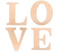 Healifty 4 pezzi Lettere Legno Decorativo Love per DIY Lettere Alfabeto Legno Naturale Materiale Artigianale per Decorazioni Casa e Leggero e Liscio per Pareti Porte e Lavoretti Creativi