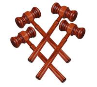 Healifty 4 pezzi Martelletto Giudice in Legno Solido Giocattolo Ruolo con Liscio Martello Asta Tribunale per Ragazzo Ragazza Ragazza Strumento Coordinazione Mano-occhio Regalo Educativo