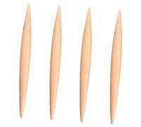 Healifty 4 pezzi Mattarello in Legno di Faggio Rotella da Cucina per Pasta Biscotti e Pizza Superficie Liscia e Durevole Utensile da Forno Senza Vernice