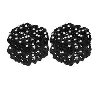 Healifty 4 pezzi Rete per Capelli Chignon Bambina Nera con Strass Acrilici per Danza e Uso Quotidiano Accessorio Elegante per Ballerine e Ragazze