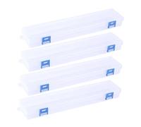 Healifty 4 pezzi Scatola Portatile Trasparente per Pennelli da Pittura Contenitore Resistente con Chiusura Scatto per Artisti e Studenti Organizer Pratico per Matite e Colori