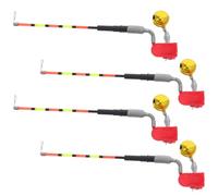 Healifty 4 pezzi Segnalatori Abboccata Pesca con LED Luminosi Allarme Sensibile per Canna Avviso Flash Notturno per Pesca Lunga Distanza e Ghiaccio