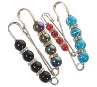 Healifty 4 pezzi Spilla Decorativa da Donna con Perle Fermaglio per Maglione e Vestiti Spille Regolabili per Girovita e Scollature Accessori Eleganti per Abbigliamento