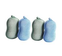 Healifty 4 pezzi Spugna da Bagno Doppia Faccia Forma di Arachide per Spugnetta Doccia Morbida e Resistente per Pulizia Delicata e Massaggio Corpo