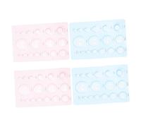 Healifty 4 Pezzi Stampo Quilling Carta Mezza Sfera Trasparente Blu e Rosa Strumento Plastica per Arte DIY Utile per Principianti e Professionisti di Paper Quilling