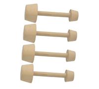 Healifty 4 Pezzi Tamper in Legno per Crostate Stampi Mini Torte e Tartellette Utensile da Forno Resistente e Facile da Pulire per Modellare Impasti e Cottura Creativa in Famiglia