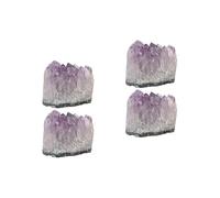 Healifty 4 Pz Ametista Cristallo Perline Ruvide Esemplare Di Pietra Preziosa Grappolo Gioielli Di Cristalli Curativi Campioni Minerali Per Patatine Cadute Viola Minerale Ornamenti