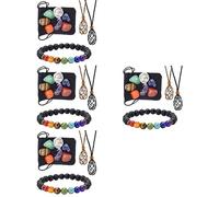 Healifty 4 Set Pietra Yoga Cavo Della Gabbia Della Collana Del Pendente Cordini Di Ricambio Per Collana Tratto Di Cristallo Abito Pietra Naturale Pietra Da Meditazione Grandi Particelle