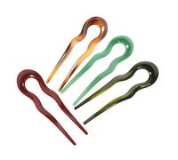 Healifty 4pezzi Forcine per Capelli Eleganti Forma di U Due Punte Accessori Decorativi per Capelli Asiatici Fermagli Grandi per Chignon e Acconciature